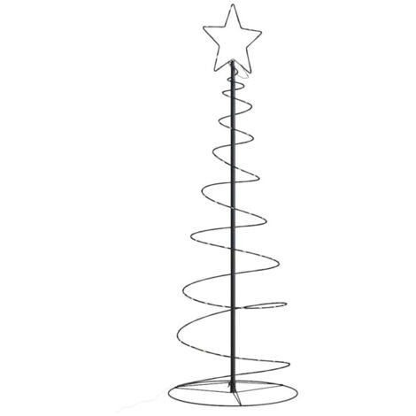 vidaXL Albero di Natale a LED 100 LED Bianco Caldo 150 cm (1/5)