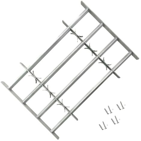 vidaXL Grate per Finestre Regolabili 4 Barre Trasversali 700-1050 mm
