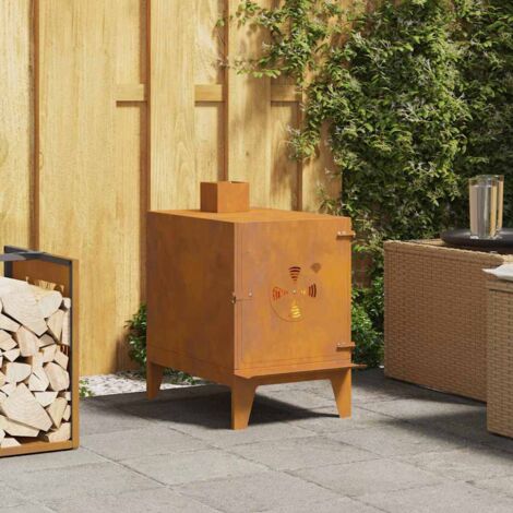 vidaXL Stufa da Campeggio 35x50x60 cm in Acciaio Corten (1/5)