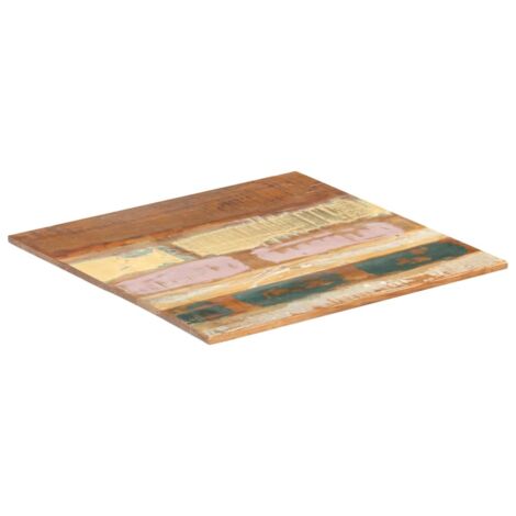 Piano Tavolo Quadrato 60x60 cm 15-16 mm in Legno di Recupero vidaXL