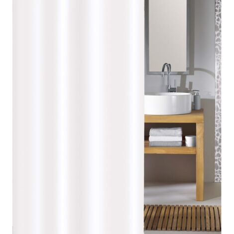 Tenda Doccia Kleine Wolke 120x200 Cm - Bianco, 100% Poliestere, Idrorepellente Con Occhielli E Piombino - Qualità Tedesca