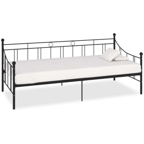 Telaio Divano Letto Nero in Metallo 90x200 cm vidaXL (1/5)