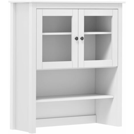 Doneioe Credenza Hill Range Armadio per mobili Cassettiera Armadio Multiuso Mobile Laterale 125x40x80 cm Bianco in Legno di Pino massello