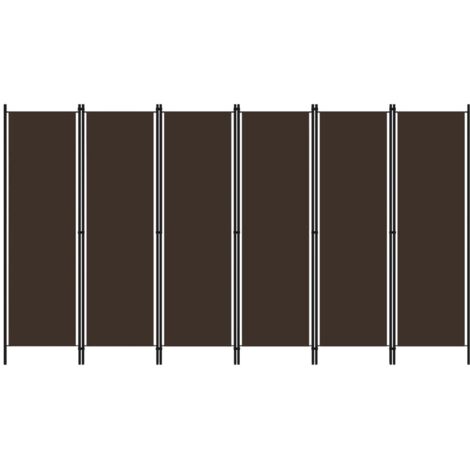 Paravento a 6 Pannelli Marrone 300x180 cm vidaXL