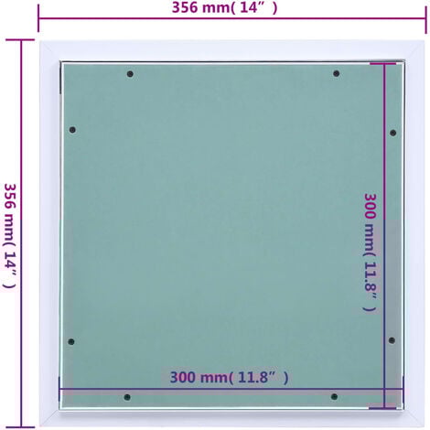 Panneau d'accès Cadre en aluminium plaque de plâtre 300x300 mm vidaXL