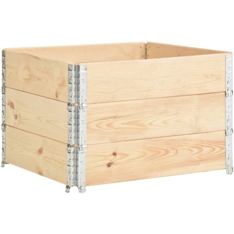 Collare per Pallet 3 pz in Legno Massello di Pino Impilabili e Pieghevoli vari dimensioni dimensioni : 100x100 cm