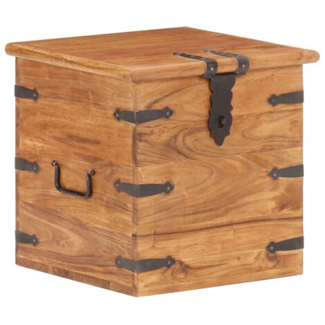 Baule 40x40x40 cm in Legno Massello di Acacia vidaXL