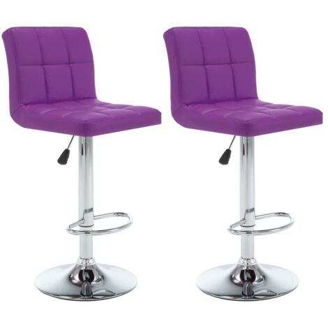 Sgabelli da Bar 2 pz Viola in Similpelle vidaXL (1/6)