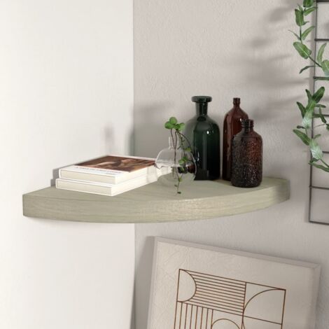 Scaffale Angolare a Parete Rovere 35x35x3,8 cm in MDF vidaXL