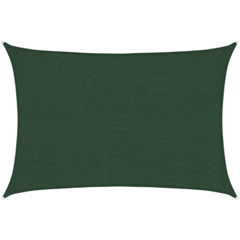Vela Parasole 160 g/m² Verde Scuro 2,5x4 m in HDPE vidaXL