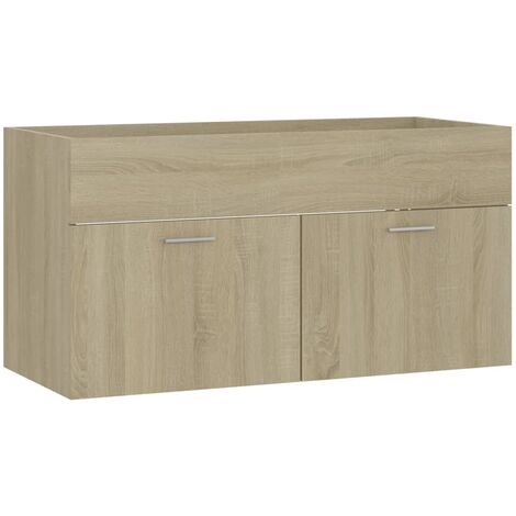 vidaXL Mobile Sottolavabo Rovere Sonoma 90x38,5x46cm Legno Multistrato