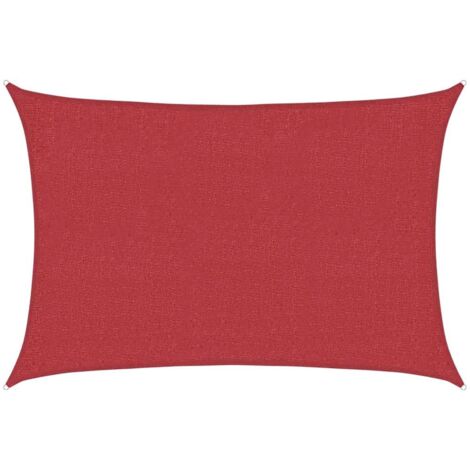 Vela Parasole 160 g/m² Rossa 3x4,5 m in HDPE vidaXL