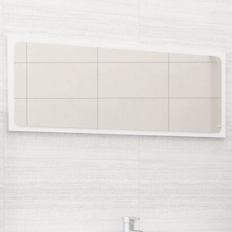 Specchio da Bagno Bianco 90x1,5x37 cm in Legno Multistrato vidaXL