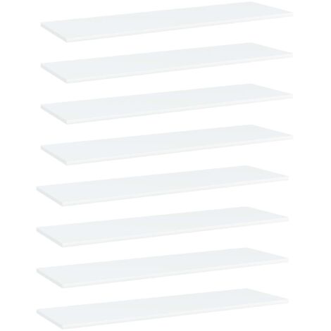 vidaXL Ripiani per Libreria 8pz Bianchi 100x30x1,5cm Legno Multistrato (1/5)