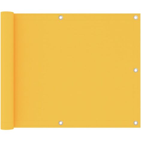 Paravento da Balcone Giallo 75x400 cm Tessuto Oxford vidaXL