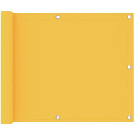 Paravento da Balcone Giallo 75x600 cm in Tessuto Oxford vidaXL