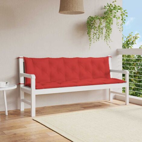 Cuscino per Panca Rosso 180x(50+50)x7 cm in Tessuto Oxford vidaXL