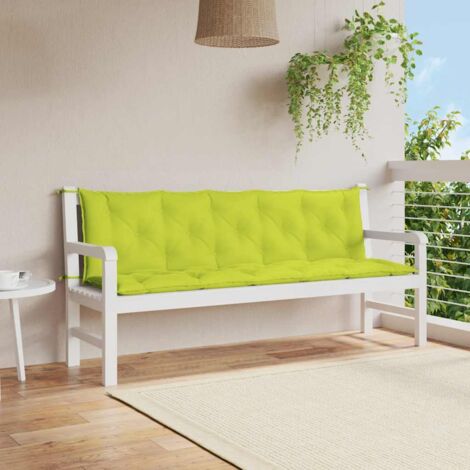 Cuscino per Panca Verde Intenso 180x(50+50)x7 cm Tessuto Oxford vidaXL