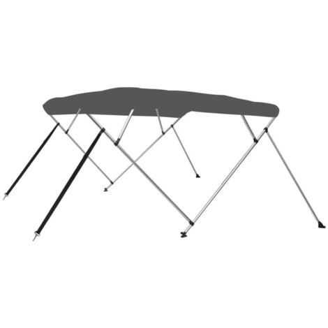 Bimini di Prua con Tendalino a 4 Archi Antracite 243x180x137 cm vidaXL