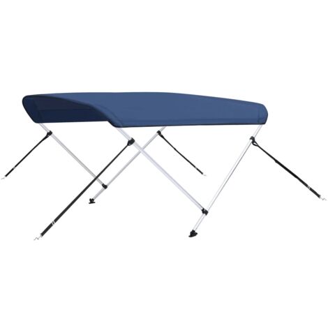 Bimini di Prua con Tendalino a 2 Archi Blu Marino 180x150x110cm vidaXL 492136