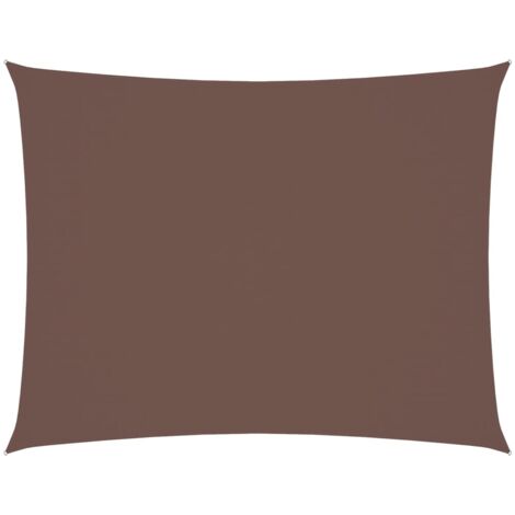 vidaXL Parasole a Vela Oxford Rettangolare 6x7 m Marrone (1/5)