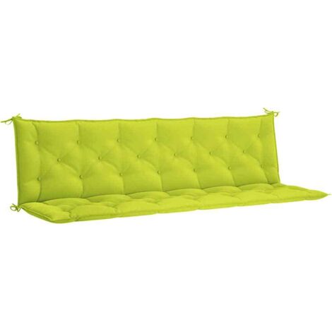 Cuscino per Panca Verde Intenso 200x(50+50)x7 cm Tessuto Oxford vidaXL