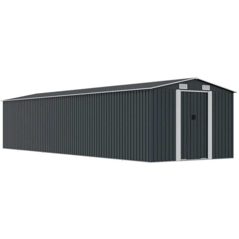 Furniture Limited - Capanno da Giardino Antracite 257x779x181cm