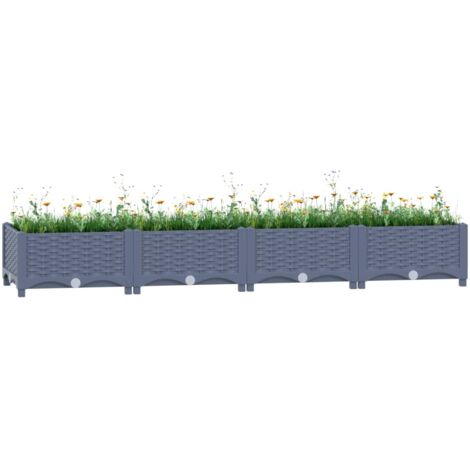 Fioriera Rialzata 160x40x23 cm in Polipropilene vidaXL (1/10)