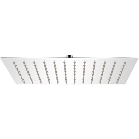 vidaXL Testa Doccia a Pioggia in Acciaio Inox 20x30 cm Rettangolare