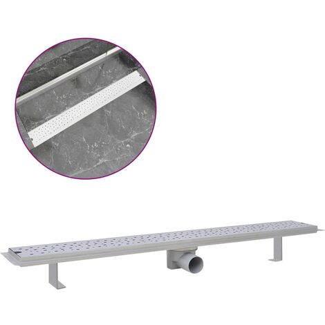 Canaletta Drenaggio per Doccia Lineare 930x140 mm Acciaio Inox vidaXL