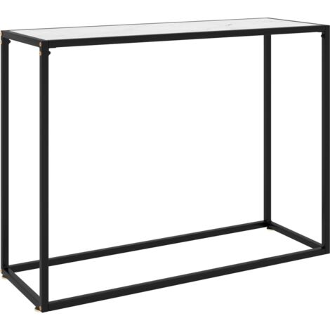 Tavolo Consolle Bianco 100x35x75 cm in Vetro Temperato vidaXL (1/5)