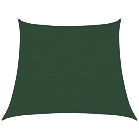 vidaXL Vela Parasole 160 g/m² Verde Scuro 3/4x3 m in HDPE