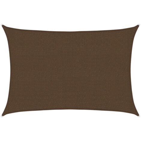 Vela Parasole 160 g/m² Marrone 2,5x3,5 m in HDPE vidaXL