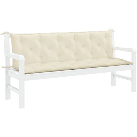 Furniture Limited - Cuscino per Panca Bianco Crema 180x(50+50)x7