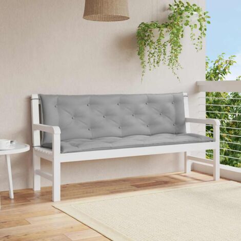 Cuscini per Panca 2 pz Grigi 150x50x7 cm in Tessuto Oxford vidaXL