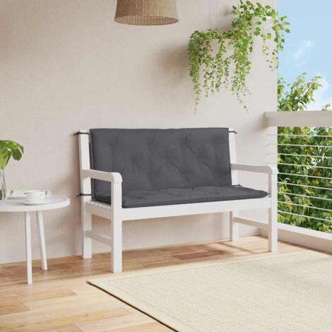 Cuscino per Panca Antracite 120x(50+50)x7cm in Tessuto Oxford vidaXL