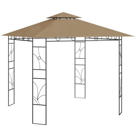 Gazebo 3x3x2,7 m Grigio Talpa 160 g/m² vidaXL 751564