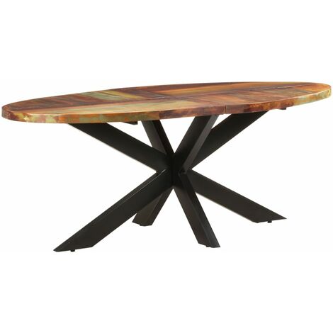 Tavolo da Pranzo 200x100x75cm in Legno Massello di Recupero vidaXL