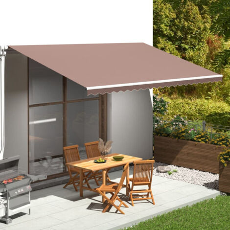 Furniture Limited - Tessuto di Ricambio per Tenda da Sole Marrone