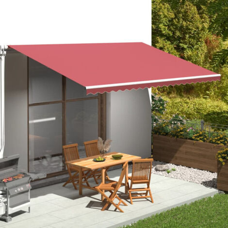 Tessuto di Ricambio per Tenda da Sole Rosso Borgogna 5x3 m vidaXL