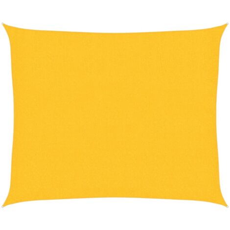 Vela Parasole 160 g/m² Gialla 2,5x3 m in HDPE vidaXL