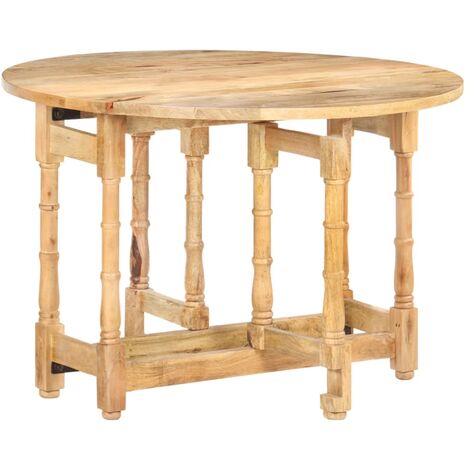 vidaXL Tavolo da Pranzo in Legno Massello di Mogano 120x60x77 cm