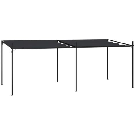 Gazebo con Tetto Retrattile 600x300x233 cm Antracite vidaXL