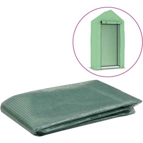 Telo di Ricambio per Serra (0,5 m²) 50x100x190 cm Verde vidaXL