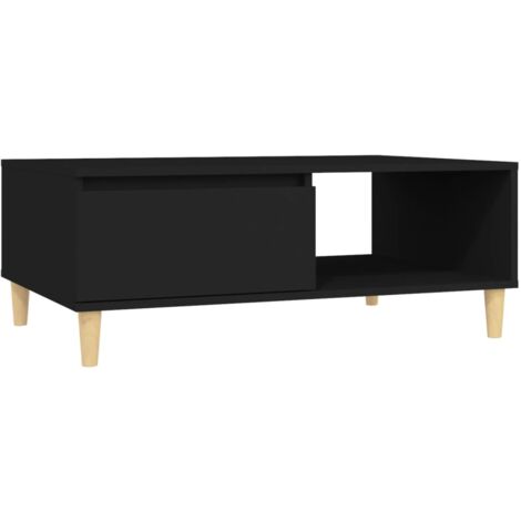 vidaXL Tavolino da Salotto Nero 90x60x35 cm in Legno Multistrato