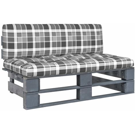 Divano Centrale da Giardino Pallet Legno Pino Impregnato Grigio vidaXL (1/5)