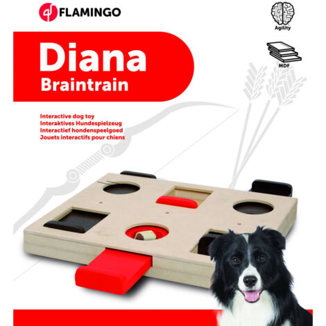 Relaxdays Gioco Interattivo per Cani e Gatti, Giocattolo Attivazione  Mentale e Olfattiva, Dog Puzzle, MDF, Marrone