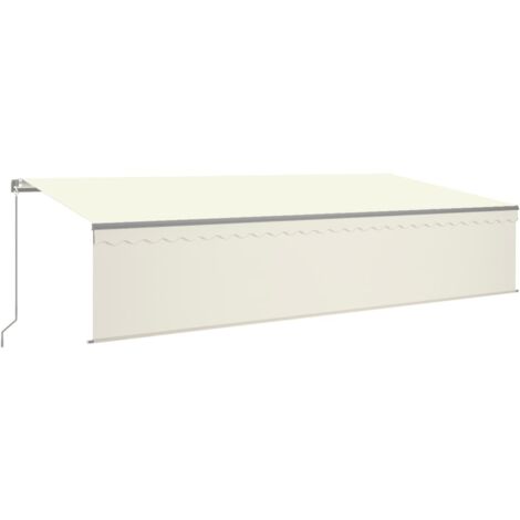 Tenda da Sole Retrattile Manuale con LED 6x3 m Crema vidaXL (1/5)