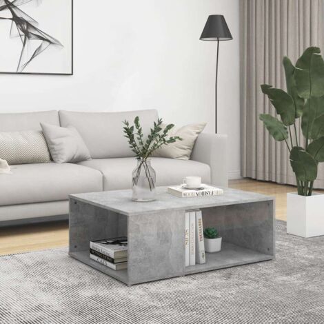 Tavolino da Salotto Grigio Cemento 90x67x33cm Legno Multistrato vidaXL