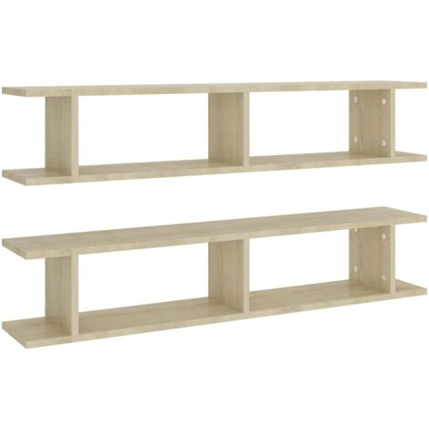 Mensole Parete 2pz Rovere Sonoma 105x18x20cm Legno Multistrato vidaXL (1/5)